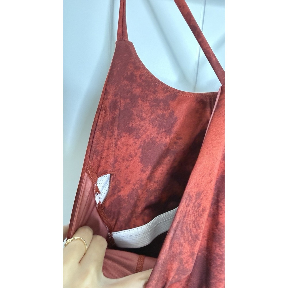 MC Match Club Red Abstract Print Tennis Dress Built In Shorts Pockets Size M - Picture 8 of 10